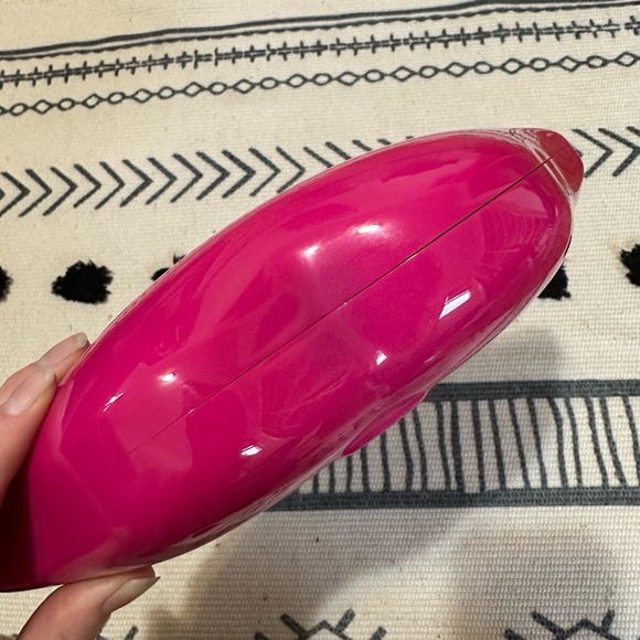 👄 Lulu Guinness Fucsia Pink Lips Novelty Fun Trendy Clutch Purse Handbag Bag - Picture 8 of 13